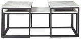 Donnesta - Gray / Black - Occasional Table Set (Set of 3) by Signature Design by Ashley® | Bel Furniture