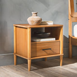Transitional Solid Wood Spindle Nightstand by Walker Edison | Bel Furniture
