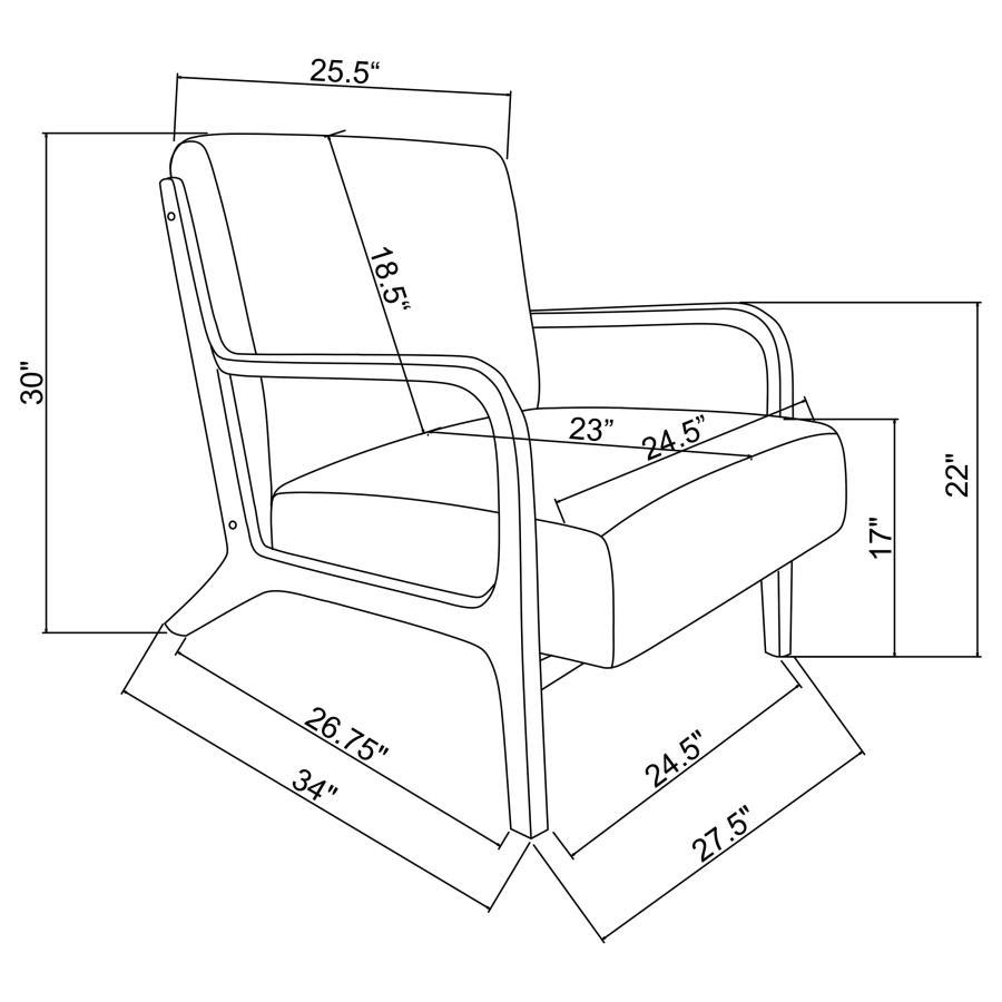 Foster - Upholstered Wood Frame Accent Chair