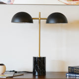 Nova - Hydro Table Lamp With On / Off Switch Double Lamp - Black / Gold / Marble by Ashcroft Furniture | Bel Furniture