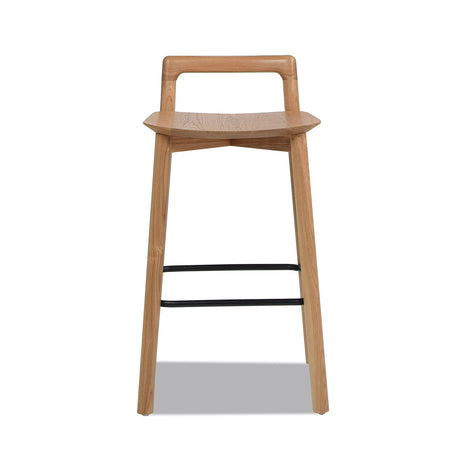 Sven - Modern Minimalist Low Back Counter Stool - Natural Blonde Ash by Jennifer Taylor Home | Bel Furniture