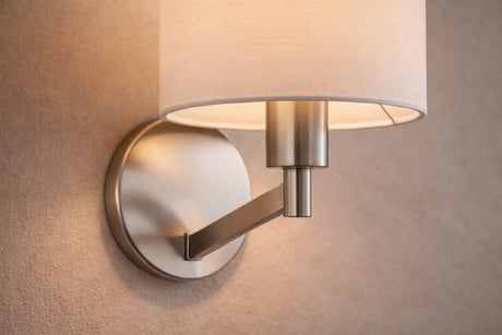 Nebula - Base Wall Lamp With Rotary Switch Shade - Brushed Nickel / Silver / White - view 4