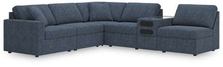 Modmax - Ink - Sectional Blue 6 Pc. Sectional With Audio Console by Signature Design by Ashley® | Bel Furniture
