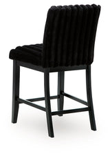 Mervannie - Upholstered Barstool (Set of 2) - Black