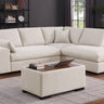 Joshua - 100" Sectional Sofa with Right Facing Chaise and Console Ottoman by Lilola Home | Bel Furniture