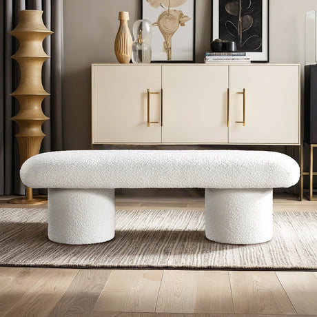Randolph - Bench - Ivory by Ashcroft Furniture | Bel Furniture
