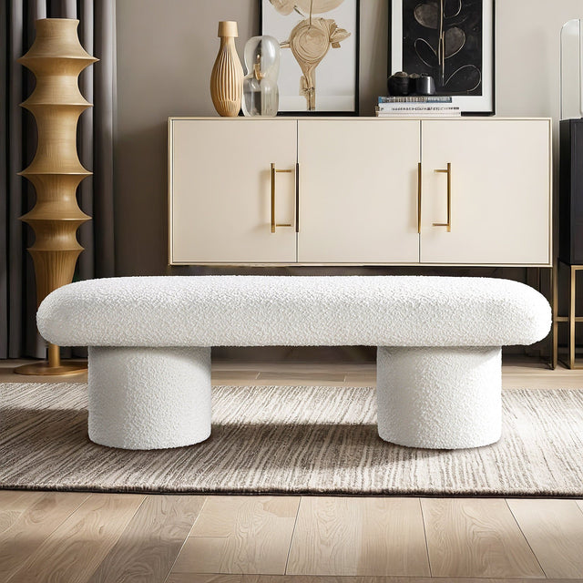 Randolph - Bench - Ivory by Ashcroft Furniture | Bel Furniture