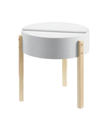 Bodfish - Round Table White End Tables by Urban Nest | Bel Furniture