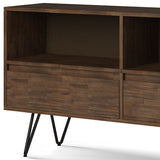 Chase - Low Bookcase - Rustic Natural Aged Brown by Simpli-Home | Bel Furniture