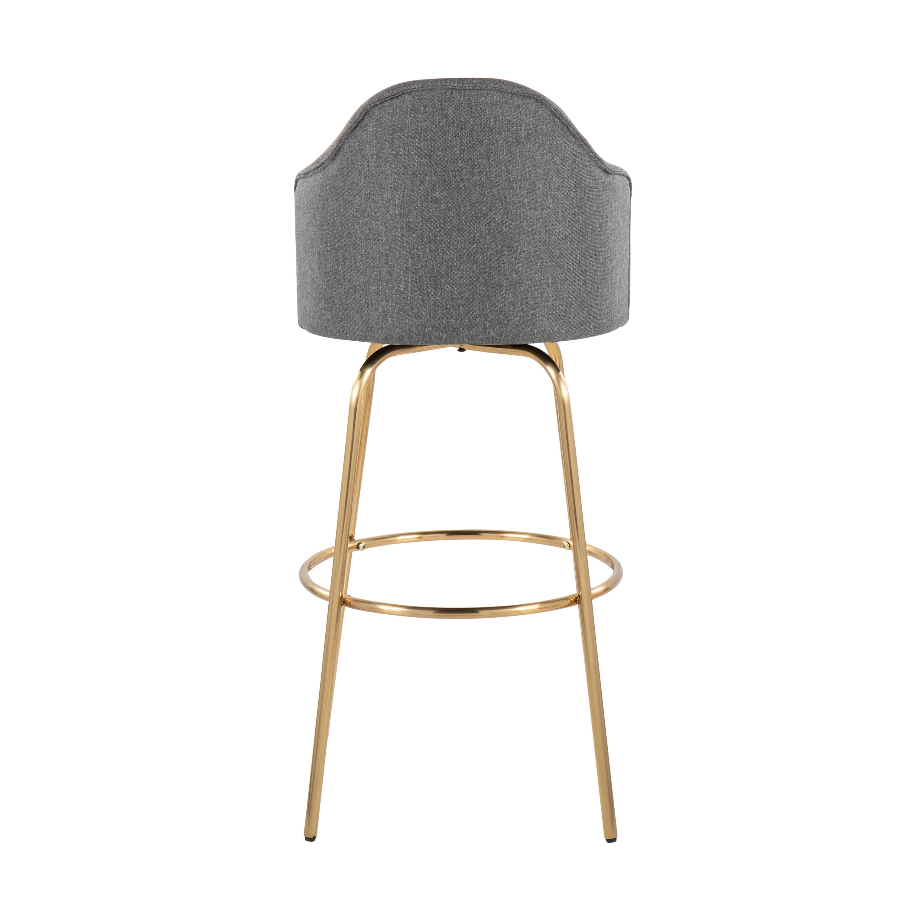 Ahoy - Contemporary Fixed Height Bar Stool & Round Footrest (Set of 2)