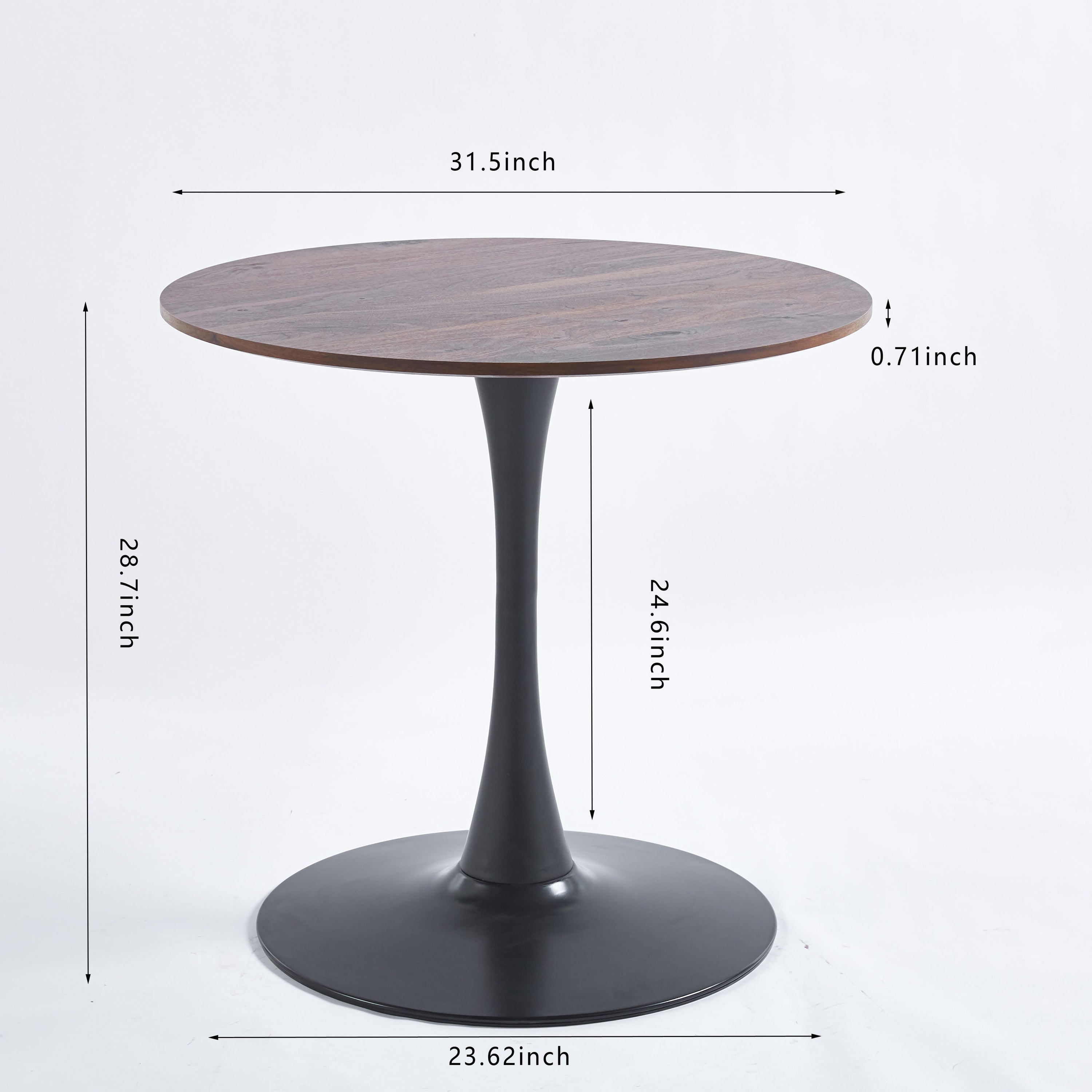 Tulip Table Mid-Century Dining Table With Round MDF Table Top, Pedestal Dining Table, End Table Leisure Coffee Table