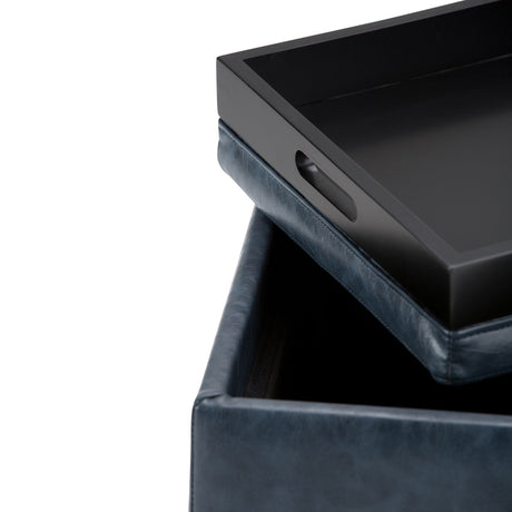 Rockwood - Upholstered Cube Storage Ottoman With Tray - view 59