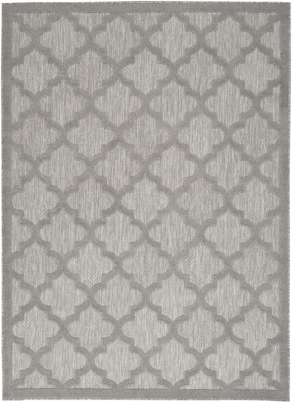 6' X 9' Geometric Flatweave Area Rug - Gray