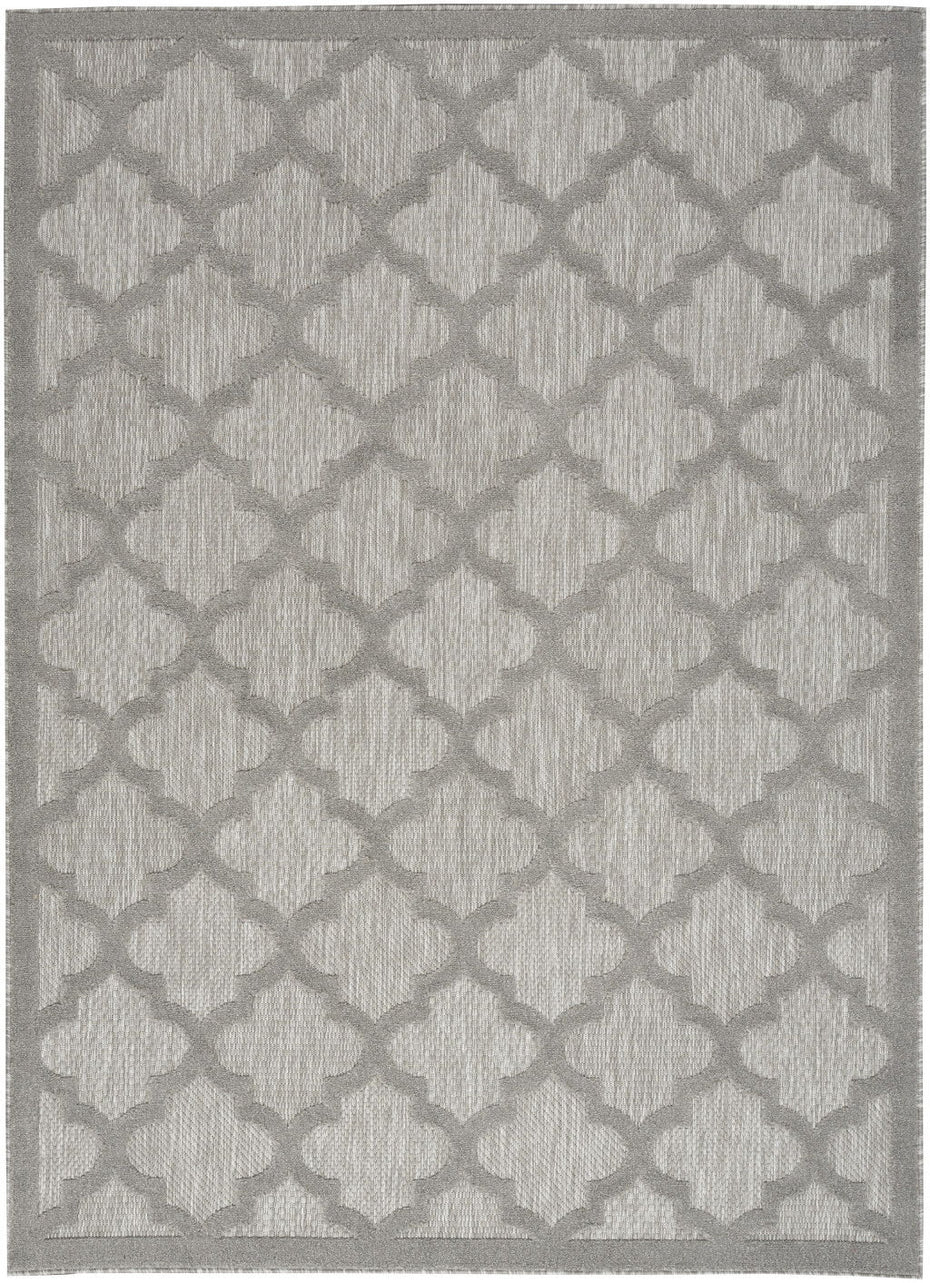 6' X 9' Geometric Flatweave Area Rug - Gray