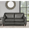 Belfast - Top Grain Leather Loveseat Dark Gray by Hydeline Furniture | Bel Furniture