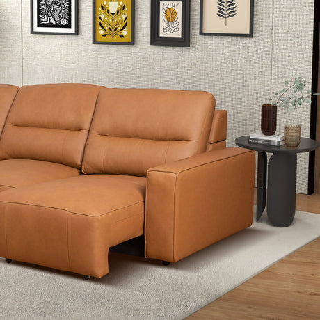 Grant - Triple Power Convertible Sofa - Cognac - view 11