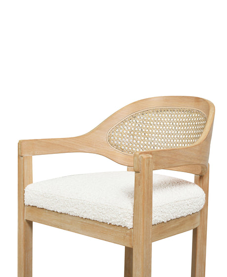 Americana - Mid-Century Modern Cane Back Counter Stool by Jennifer Taylor Home | Bel Furniture