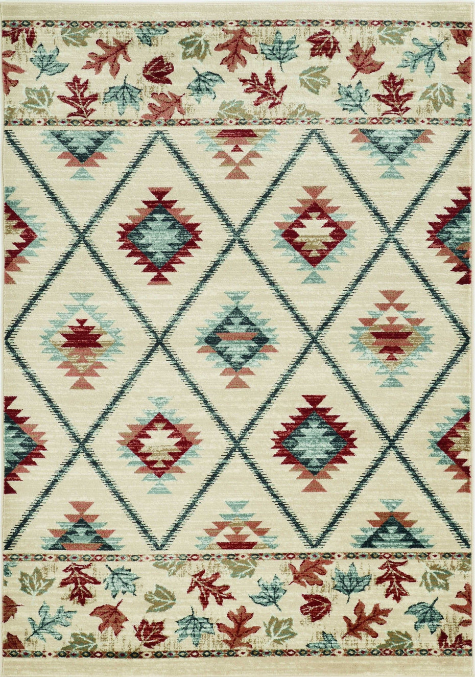 8' X 10' Lodge Area Rug - Ivory