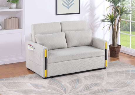 Percy - Teddy Velvet Sleeper Loveseat With Dual-Pull Sleeper Design by Lilola Home | Bel Furniture
