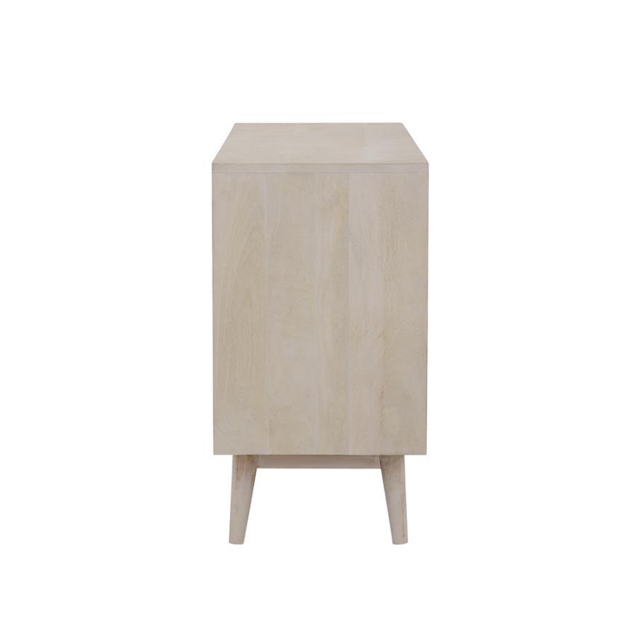 Ixora - 2 Door Wood Accent Cabinet - White Washed And Black by CoasterEssence | Bel Furniture