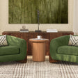 Kenzie - Fluted Pillar Round Accent Side Table - Light Natural Brown by Jennifer Taylor Home | Bel Furniture