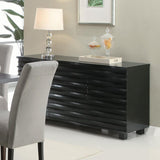 Stanton - 3-Drawer Sideboard Buffet Storage Cabinet - Black by CoasterEssence | Bel Furniture