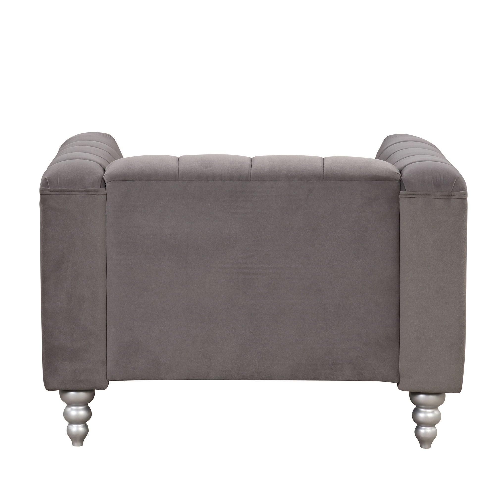 Modern Sofa Dutch Fluff Upholstered Sofa & Wood Legs, Buttoned Tufted Backrest