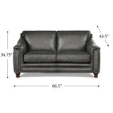 Belfast - Top Grain Leather Loveseat by Hydeline Furniture | Bel Furniture