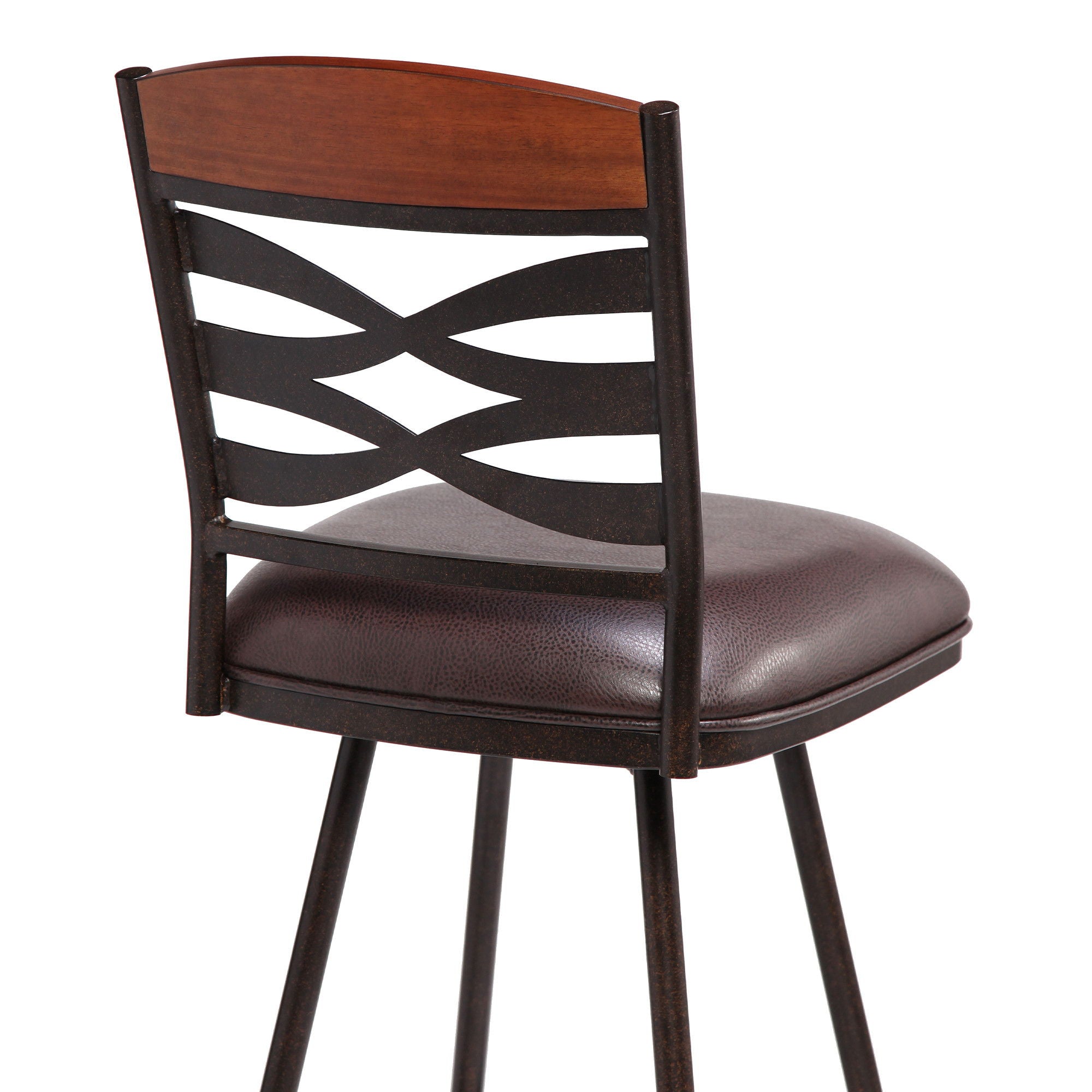 Iron Bar Height Bar Chair - Brown