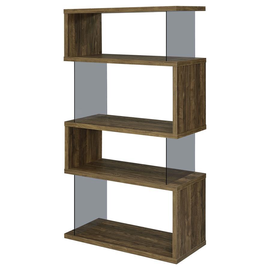 Emelle - 4-Shelf Bookcase With Glass Panels