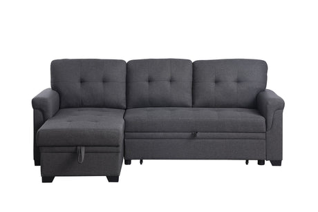 Lucca - Linen Reversible Sleeper Sectional Sofa With Storage Chaise by Lilola Home | Bel Furniture