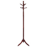 Riona - 6 Hook Freestanding Wood Coat Rack Hat Hanger - Merlot by CoasterEveryday | Bel Furniture
