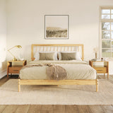 Mid-Century Modern Solid Wood Spindle Bed by Walker Edison | Bel Furniture