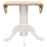 Allison - 5 Piece Round Drop Leaf Dining Table Set - White by CoasterEveryday | Bel Furniture