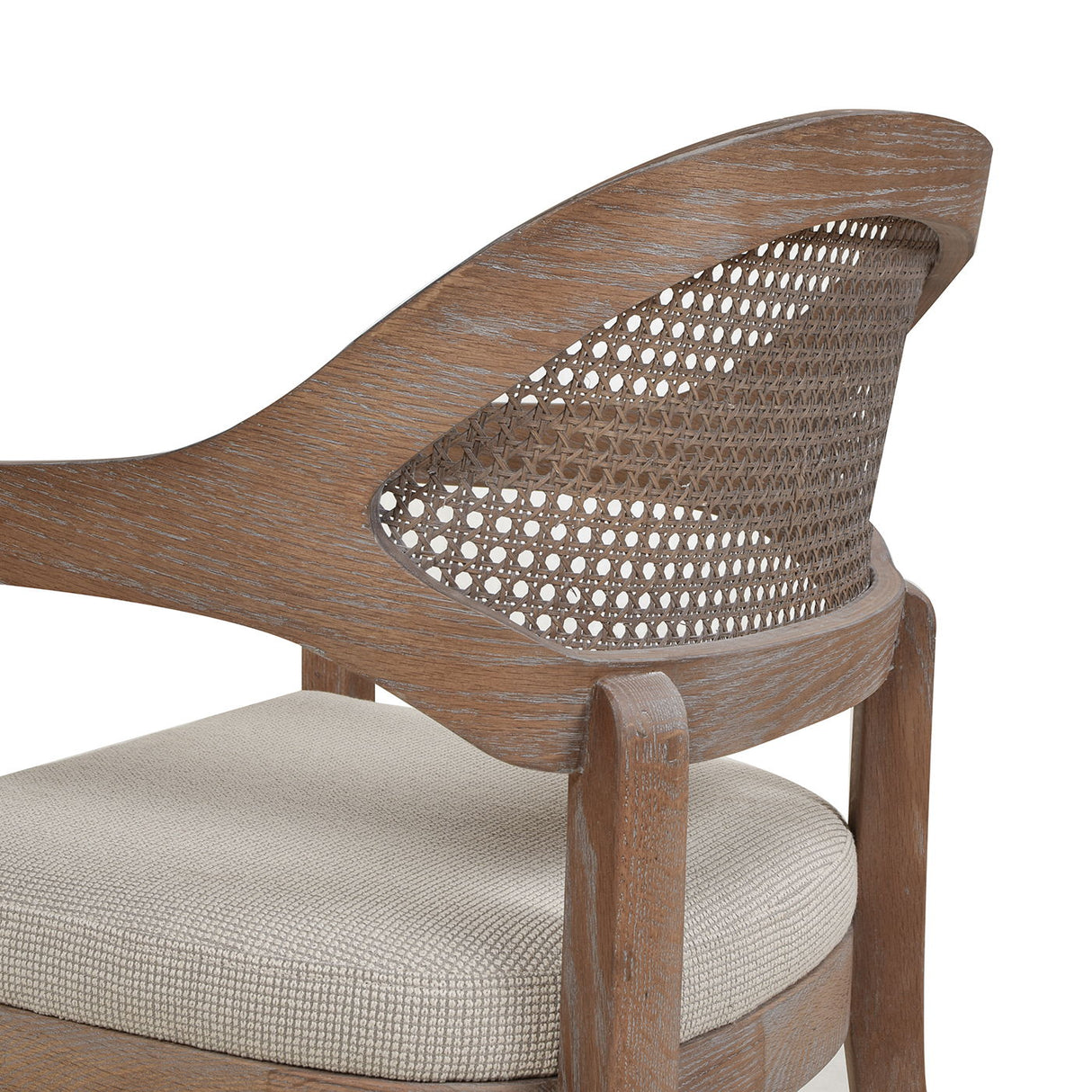 Americana - Mid-Century Modern Cane Back Dining Chair Textured Weave - Taupe Beige by Jennifer Taylor Home | Bel Furniture