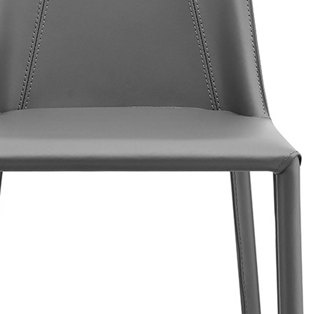 Steel Low Back Counter Height Bar Chair - Gray