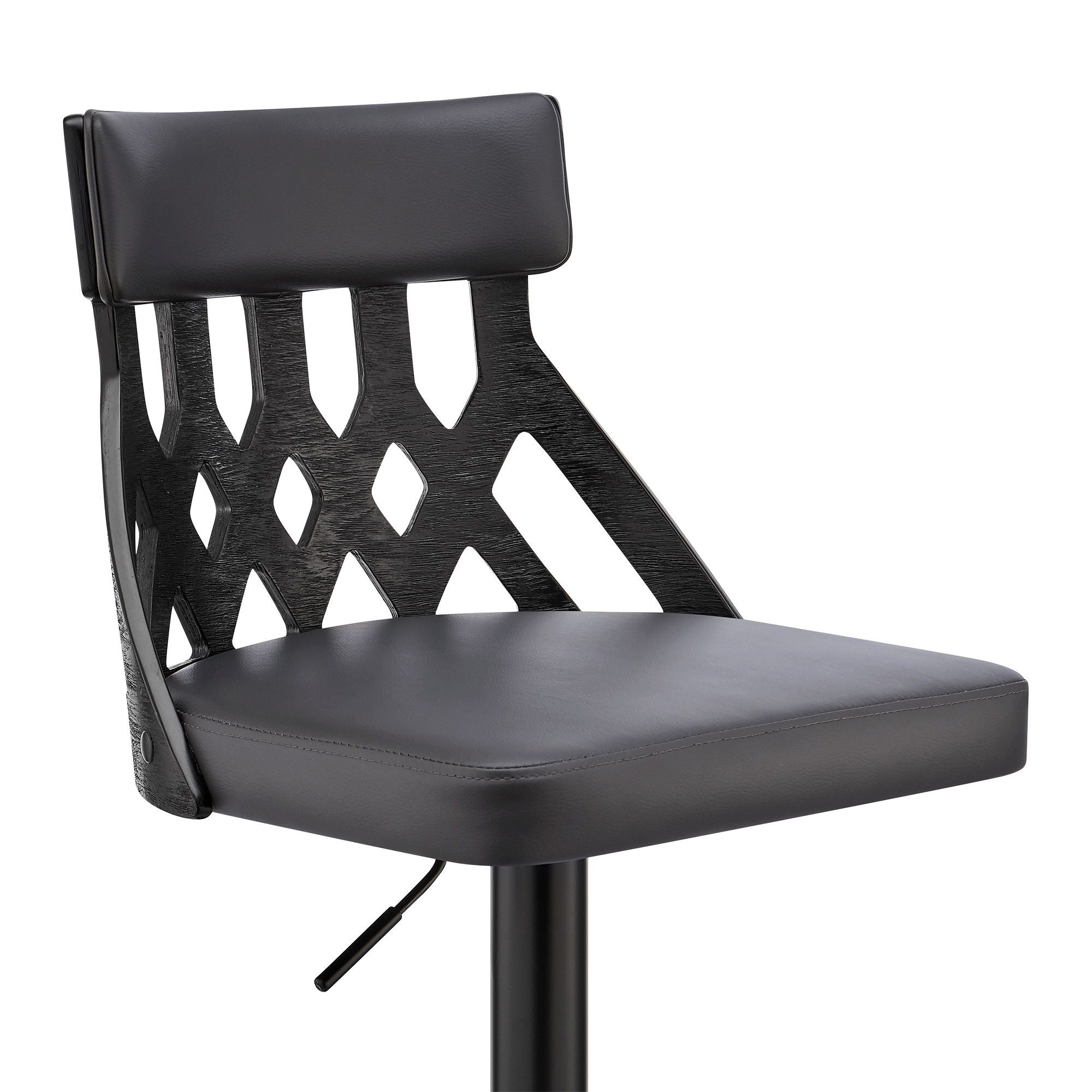 45" Swivel Adjustable Height Bar Chair - Gray / Black