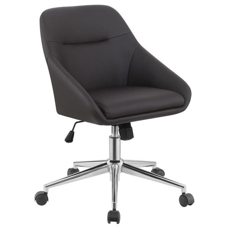 Jackman - Upholstered Adjustable Home Office Desk Chair Black by CoasterEveryday | Bel Furniture