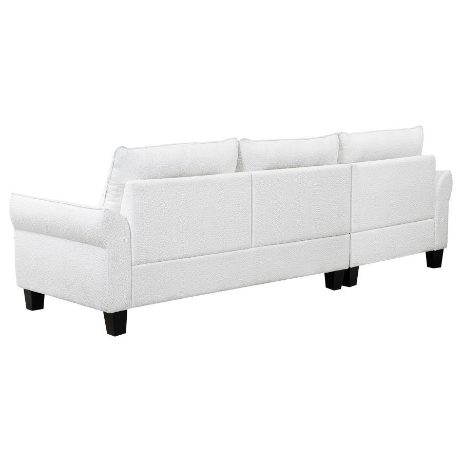 Caspian - Upholstered Curved Arm Chaise Sectional Sofa