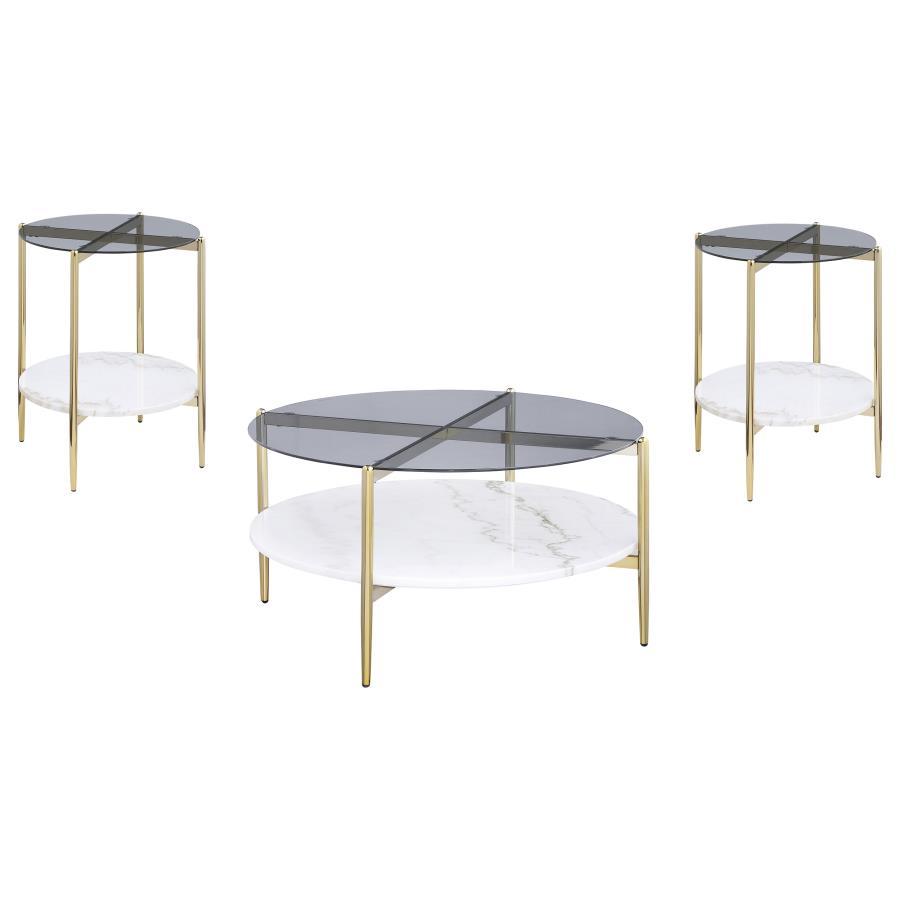 Jonelle - Round Coffee Table Set by Coaster Fine Furniture | Bel Furniture