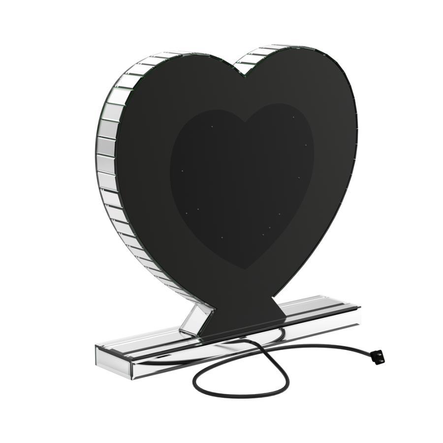 Euston - Heart Shaped Vanity Mirror - Silver