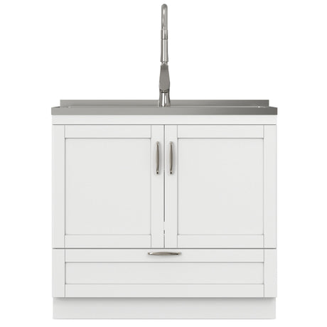 Reed - Deluxe Laundry Cabinet With Pull-Out Faucet And Stainless Steel Sink - view 27