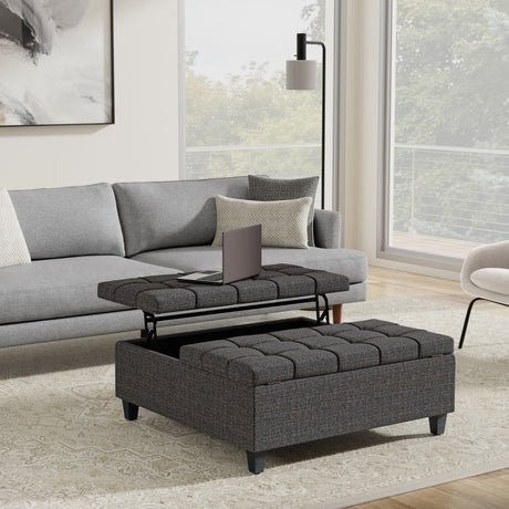 Harrison - Upholstered Coffee Table Storage Ottoman - view 121