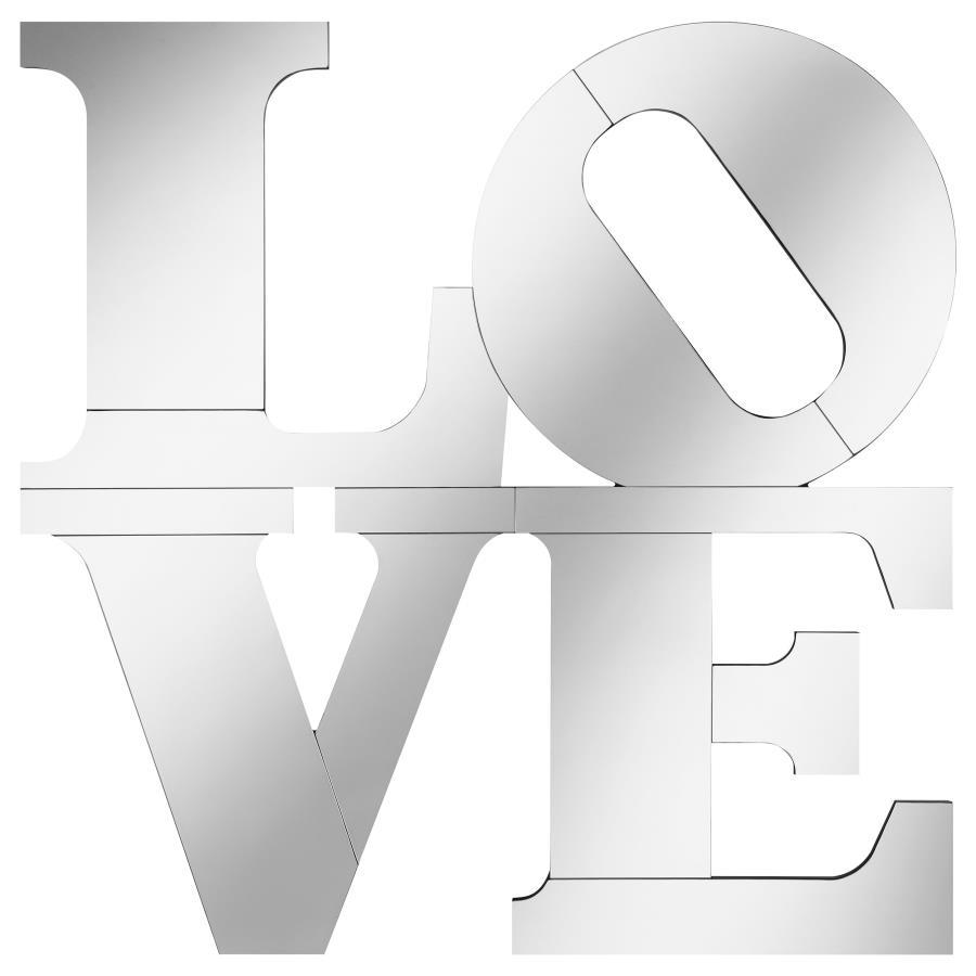 Keiran - Love Lettered Wall Mirror - Silver