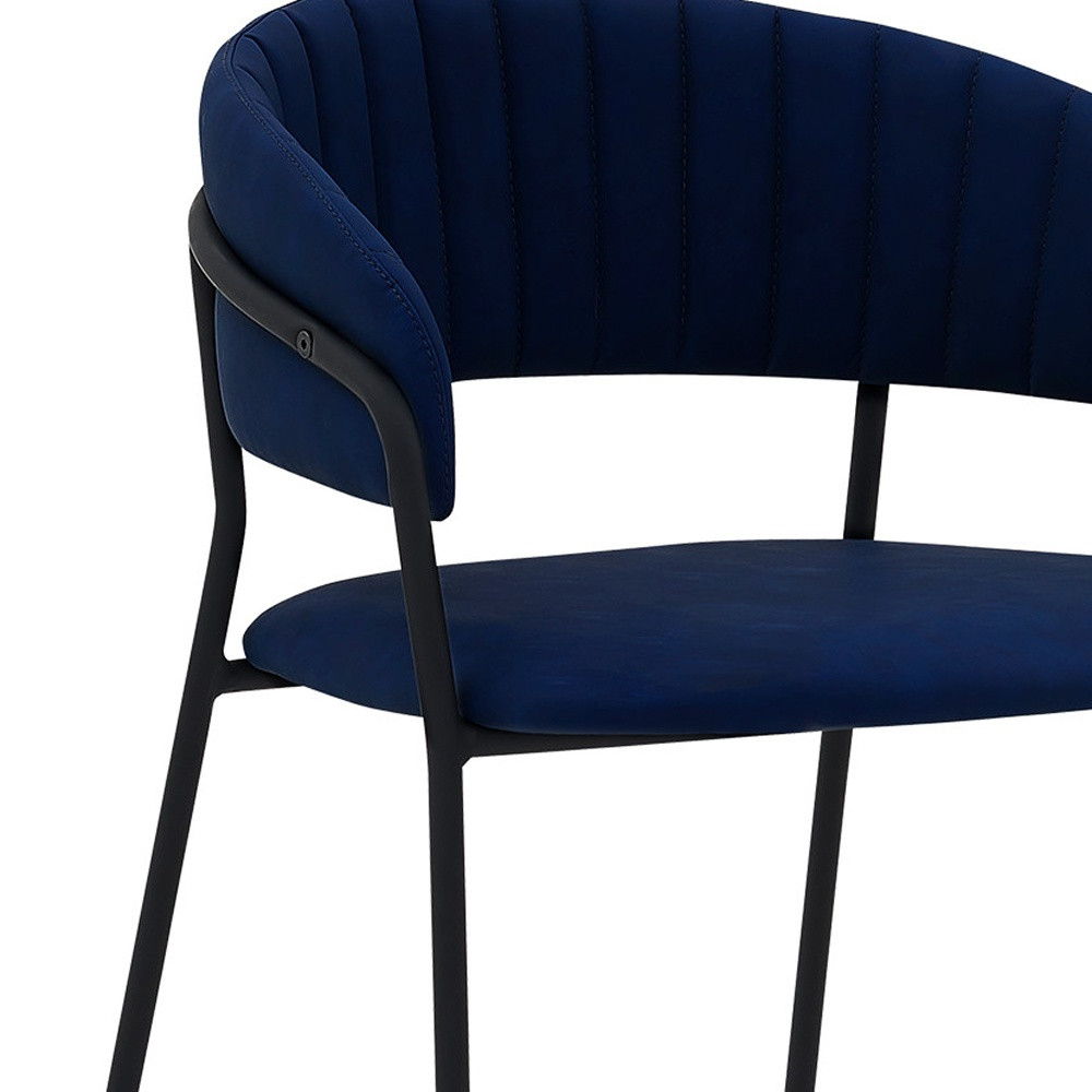 Low Back Counter Height Bar Chair - Blue / Black