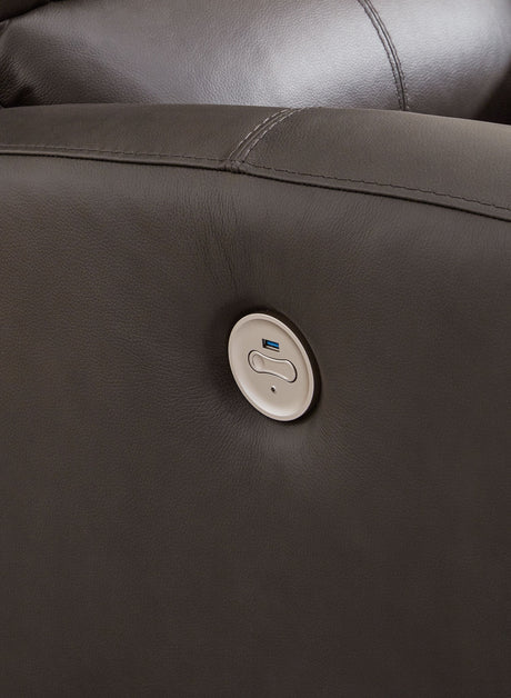 Boxmere - Storm - Dbl Power Reclining Loveseat with Console by Signature Design by Ashley® | Bel Furniture