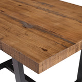 Rustic Metal And Solid Distressed Dining Table by Walker Edison | Bel Furniture
