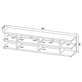 Cartmill - 78" 2-Tier TV Stand Media Console by Coaster Fine Furniture | Bel Furniture