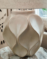 Edselham - Paper Table Lamp - Distressed Cream