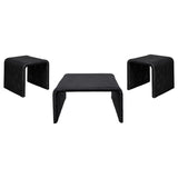 Cahya - Rattan Coffee And End Table Set Black 3 Pc. Coffee Table, 2 End Tables by Coaster Fine Furniture | Bel Furniture